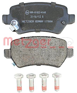 METZGER 1170004 Bremsbelagsatz, Scheibenbremse